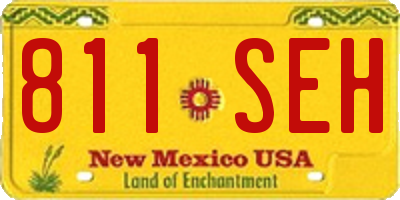 NM license plate 811SEH