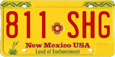 NM license plate 811SHG