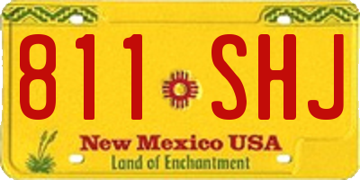 NM license plate 811SHJ