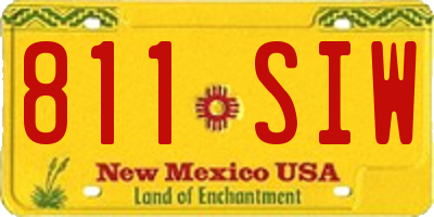 NM license plate 811SIW
