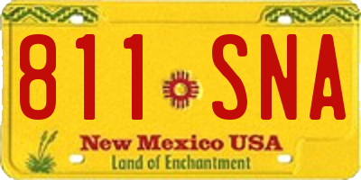 NM license plate 811SNA