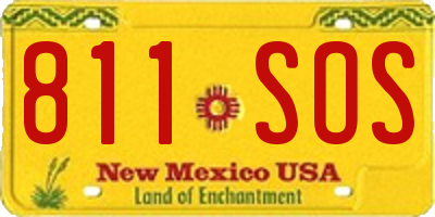 NM license plate 811SOS