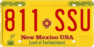 NM license plate 811SSU