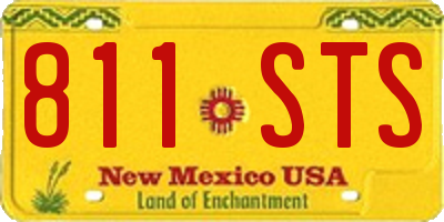 NM license plate 811STS