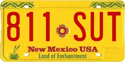 NM license plate 811SUT