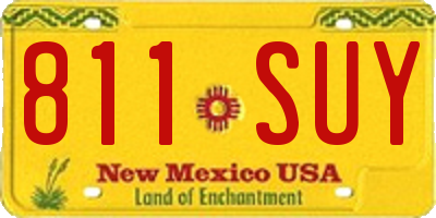 NM license plate 811SUY