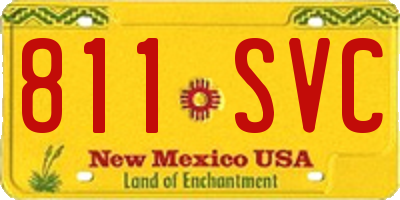 NM license plate 811SVC
