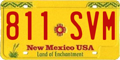 NM license plate 811SVM