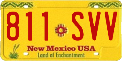 NM license plate 811SVV