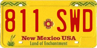 NM license plate 811SWD