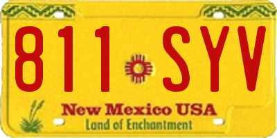 NM license plate 811SYV