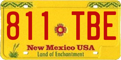 NM license plate 811TBE