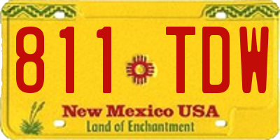 NM license plate 811TDW