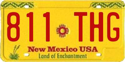 NM license plate 811THG