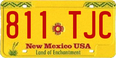 NM license plate 811TJC
