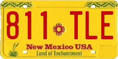 NM license plate 811TLE