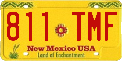 NM license plate 811TMF