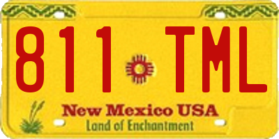 NM license plate 811TML