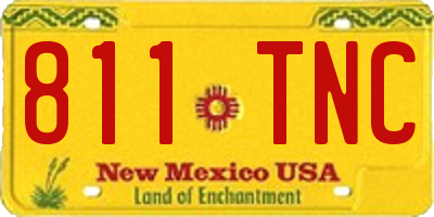 NM license plate 811TNC