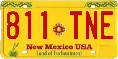 NM license plate 811TNE