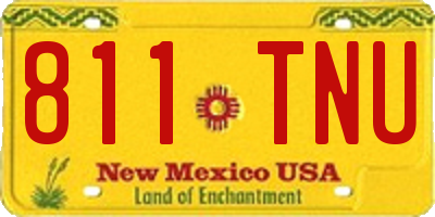 NM license plate 811TNU