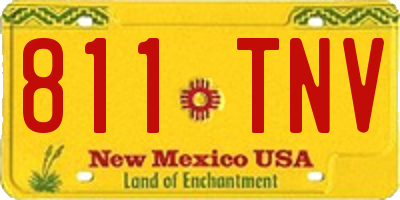 NM license plate 811TNV