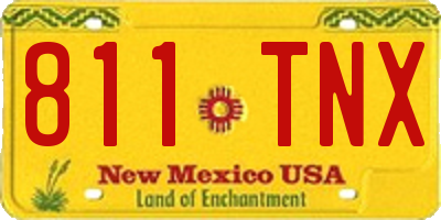 NM license plate 811TNX