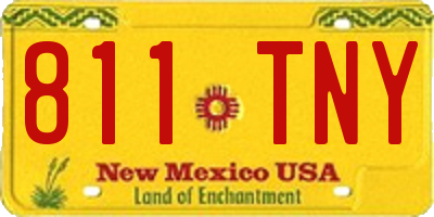 NM license plate 811TNY