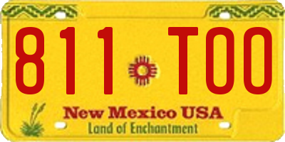 NM license plate 811TOO