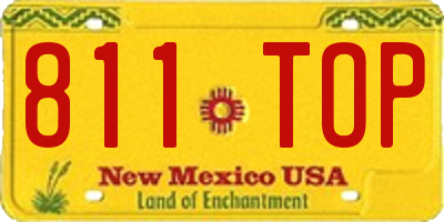 NM license plate 811TOP