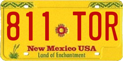 NM license plate 811TOR