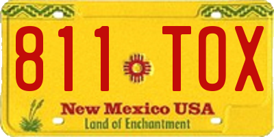 NM license plate 811TOX