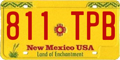 NM license plate 811TPB