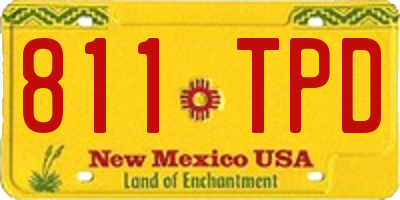 NM license plate 811TPD