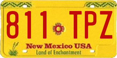 NM license plate 811TPZ
