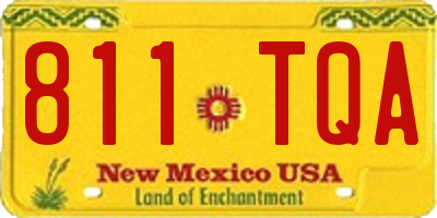 NM license plate 811TQA