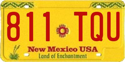 NM license plate 811TQU