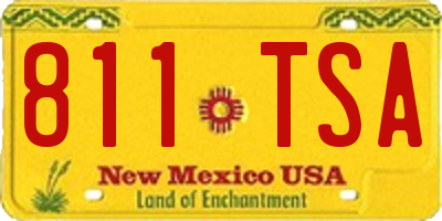 NM license plate 811TSA