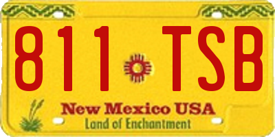 NM license plate 811TSB