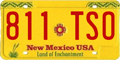 NM license plate 811TSO