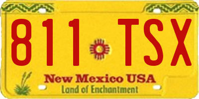 NM license plate 811TSX