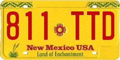 NM license plate 811TTD