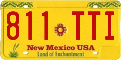 NM license plate 811TTI