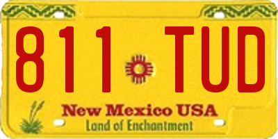 NM license plate 811TUD