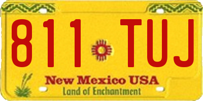 NM license plate 811TUJ