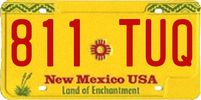 NM license plate 811TUQ