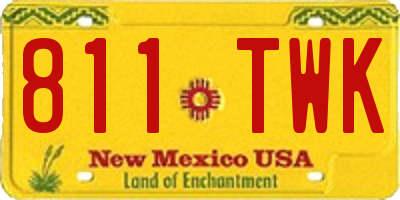 NM license plate 811TWK