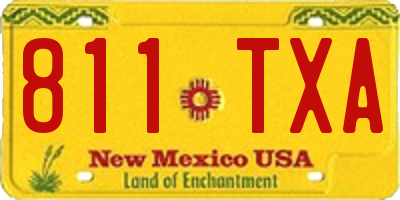 NM license plate 811TXA