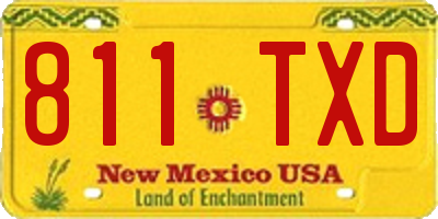 NM license plate 811TXD