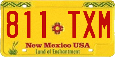 NM license plate 811TXM